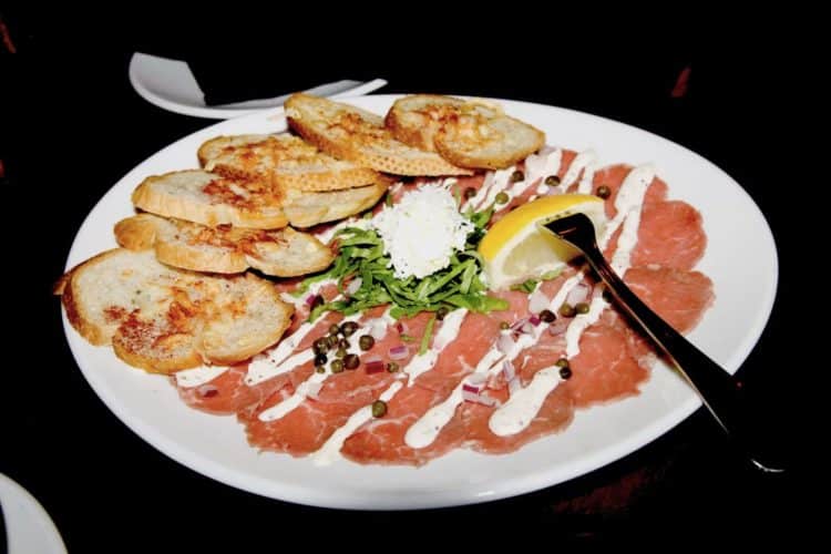 Tenderloin Carpaccio, Fleming's Steakhouse, Happy Hour