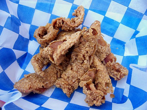 Fried chicken fried bacon