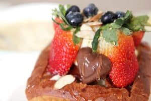 Strawberry japanese honey toast