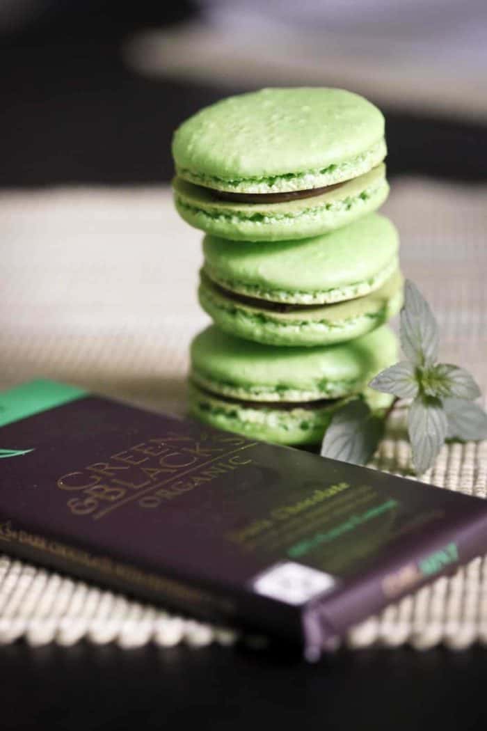 After Dinner Mint Macarons