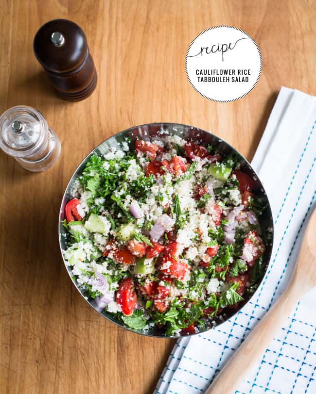 CAULIFLOWER RICE TABBOULEH SALAD RECIPE