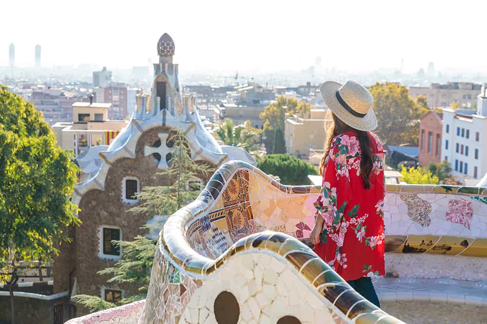 Park Guell in Barcelona, Spain