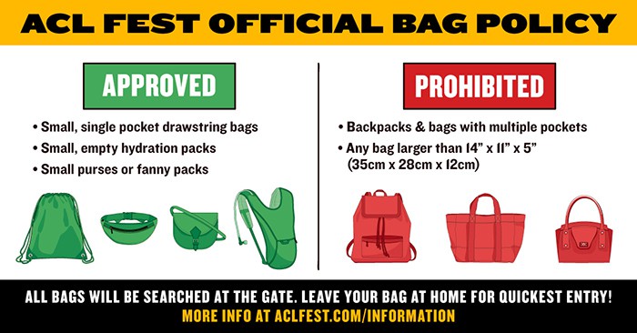 ACL 2018 bag policy