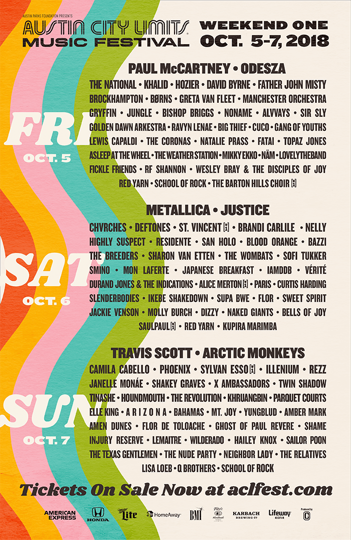 ACL Weekend One poster