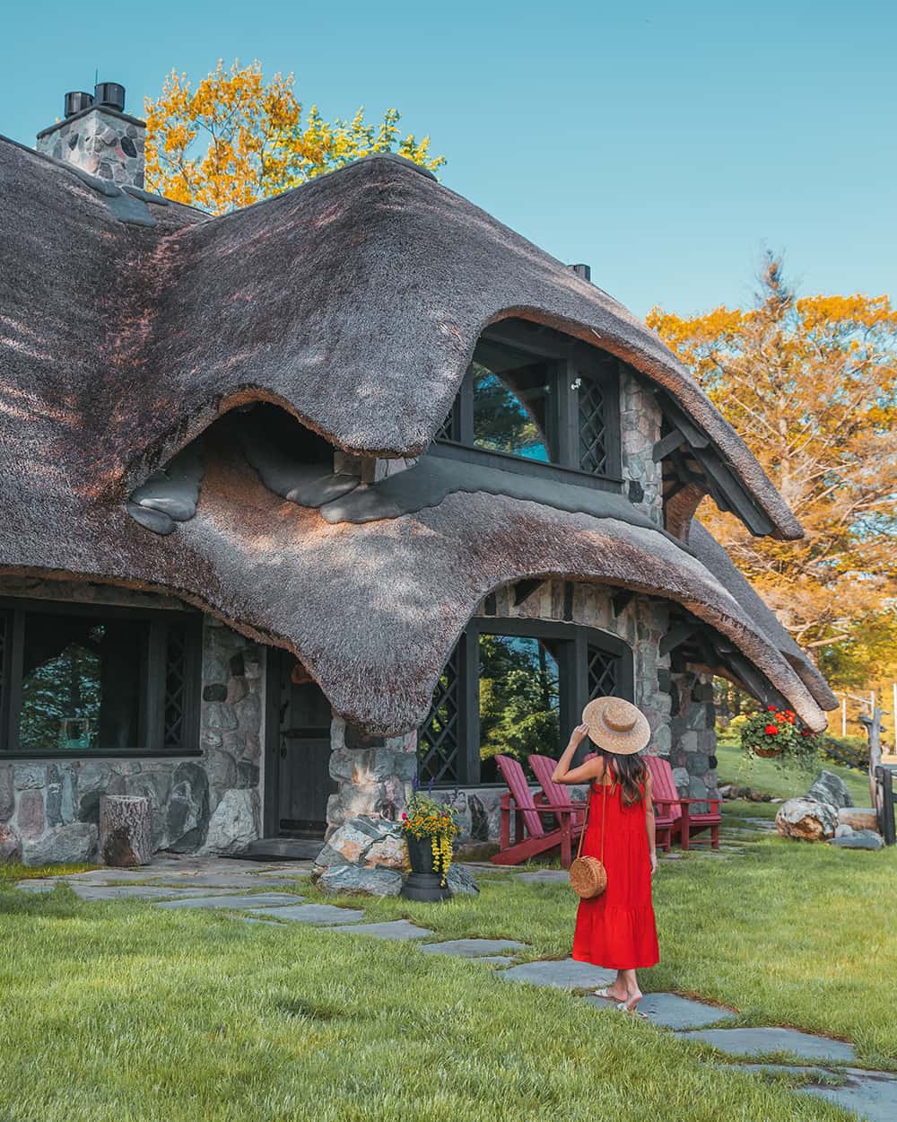 Mushroom house in Charlevoix, Michigan