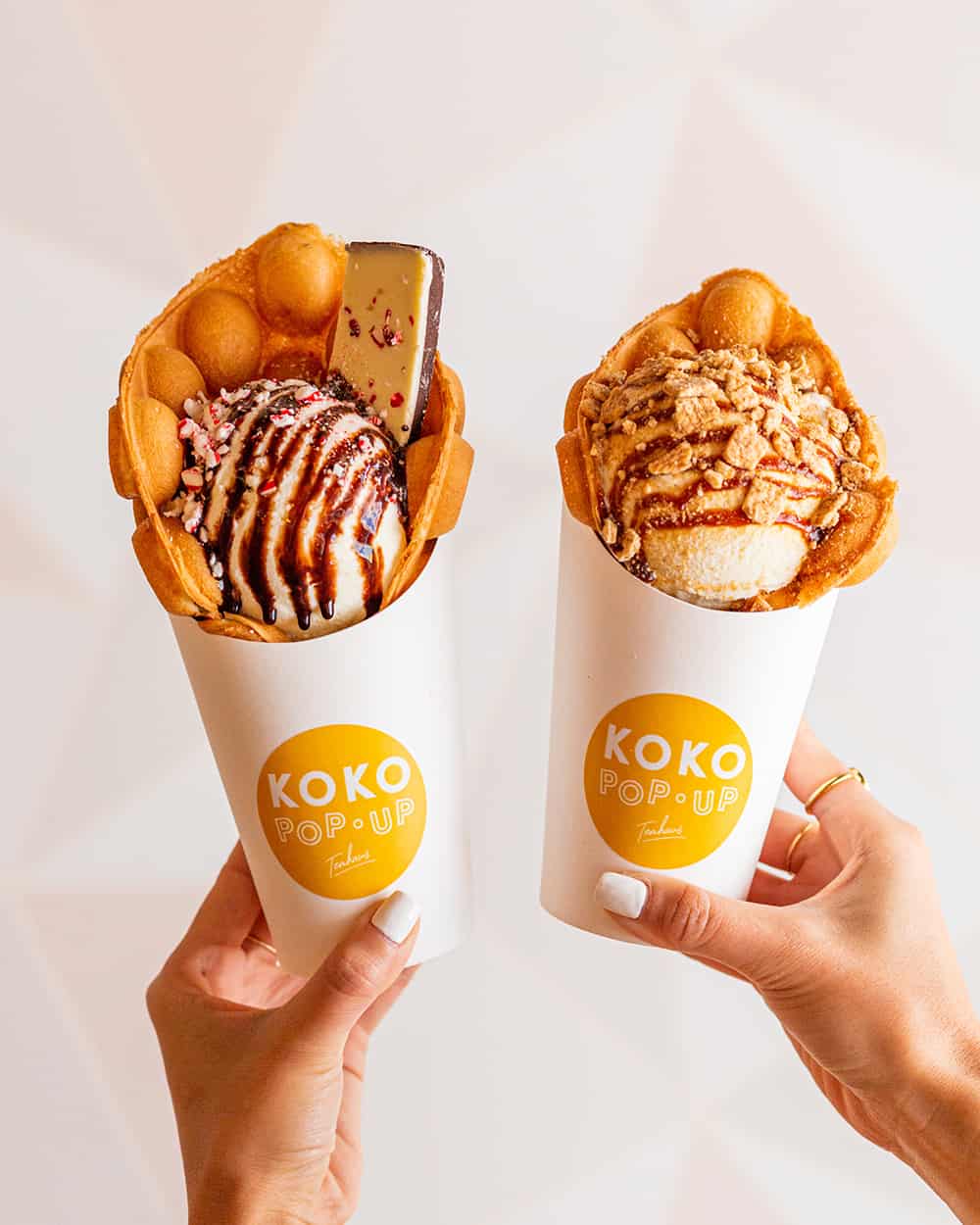 Holiday Koko Pop-Up Dessert Bubble Waffles