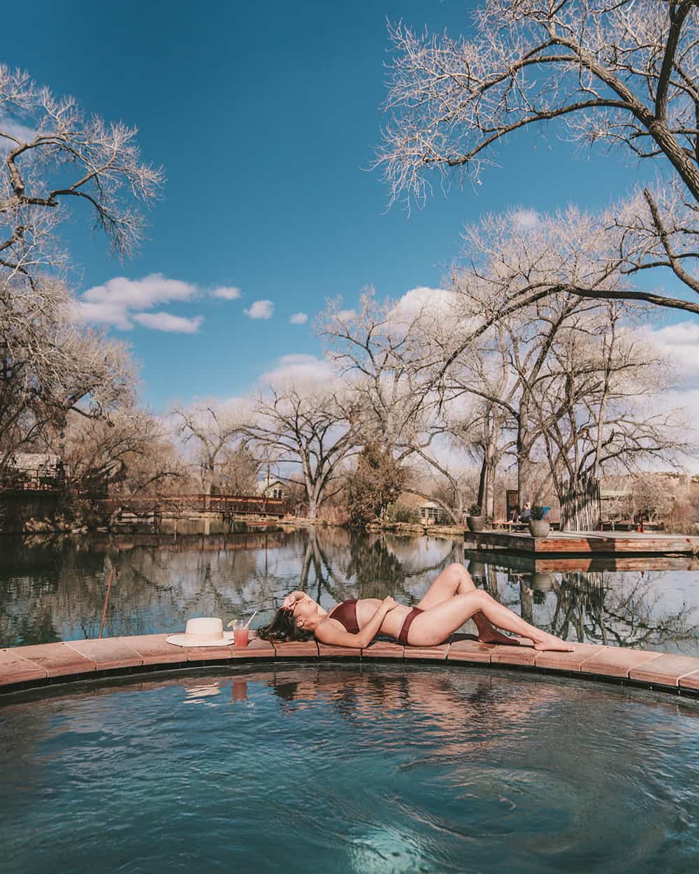 Ojo Santa Fe hot springs in New Mexico