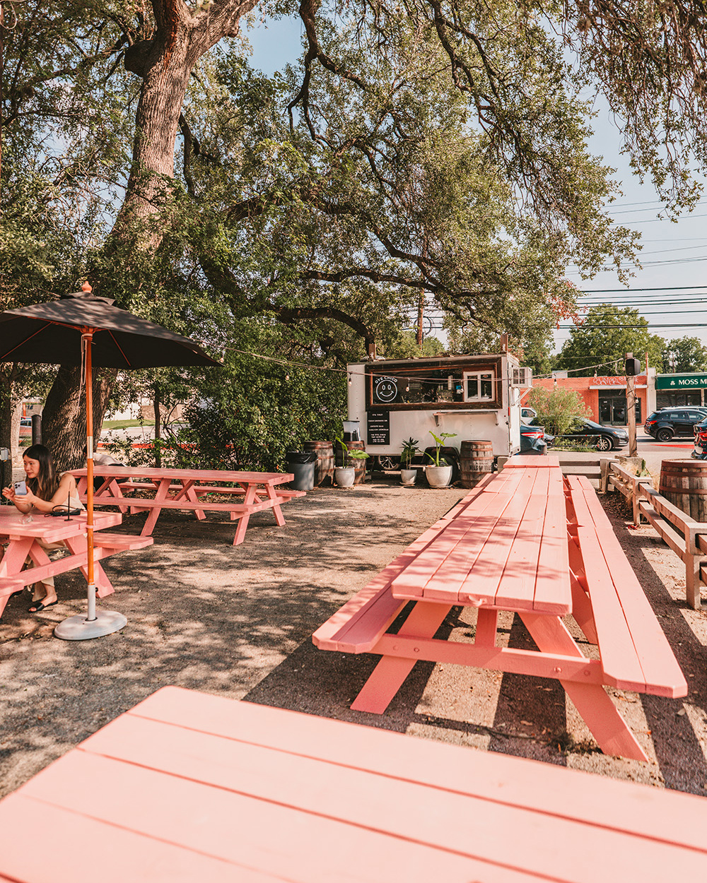 Better Half Coffee Shop patio in Austin Texas