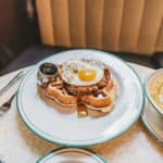 Texas shaped waffle at The Driskill Hotel in Austin Texas