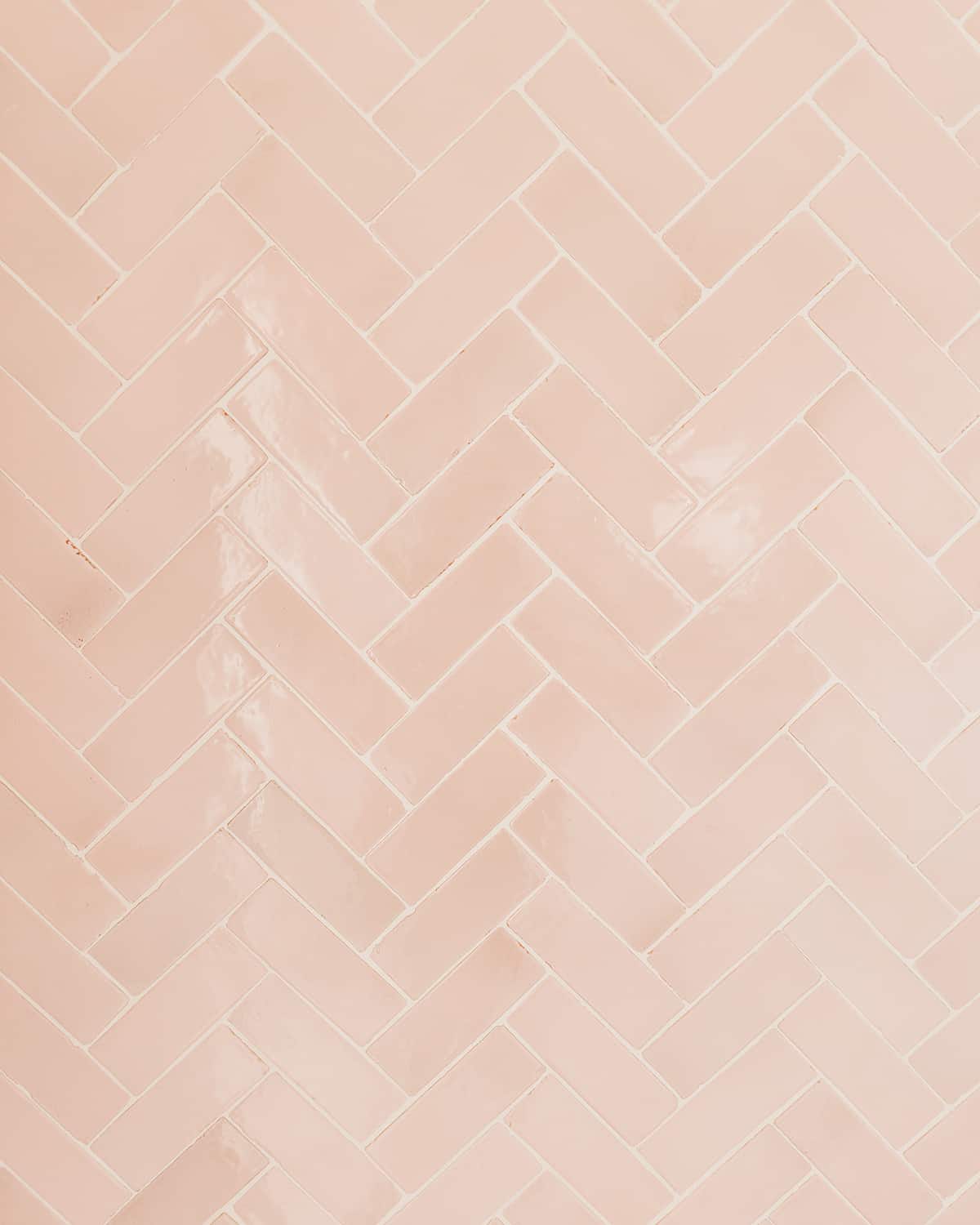 Clay Imports rectangle gloss tile in bubble gum pink